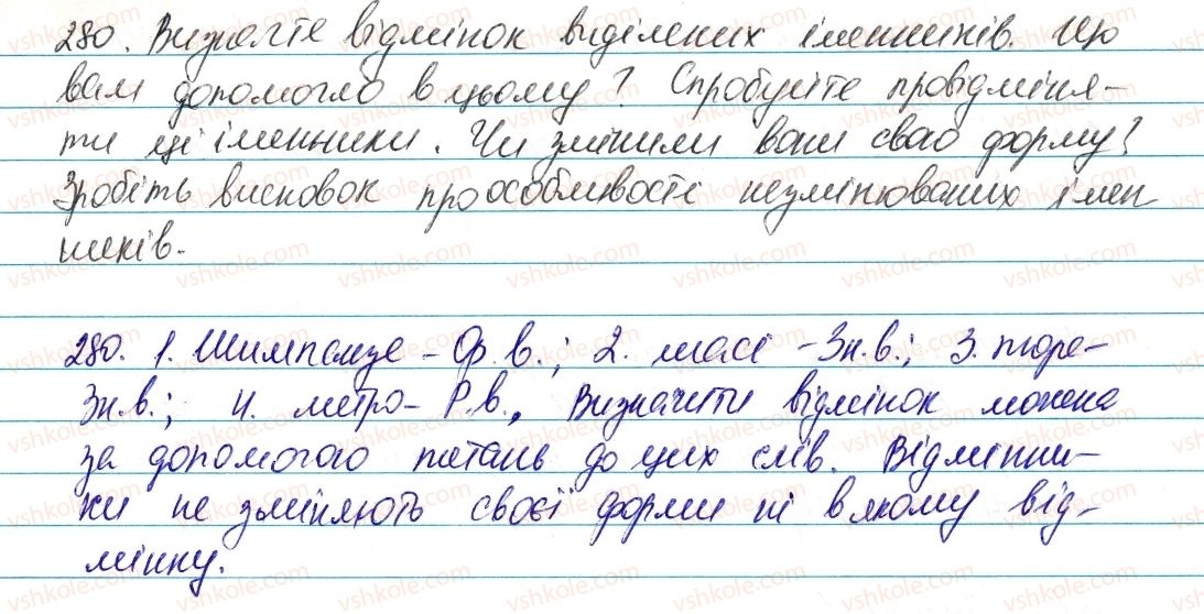 фото задание 280 - § 34. незмінювані іменники - морфологія та орфографія. іменник