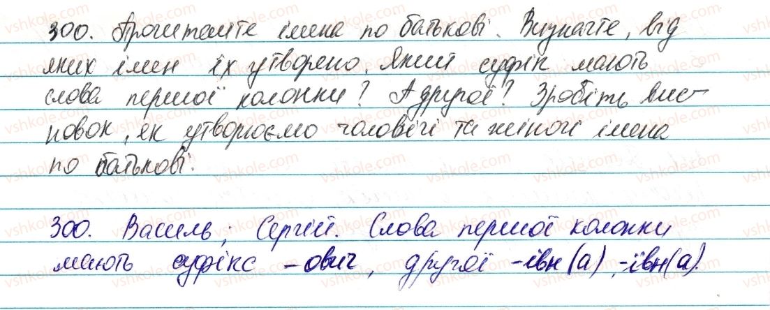фото задание 300 - § 36. написання й відмінювання імен по батькові та прізвищ - морфологія та орфографія. іменник