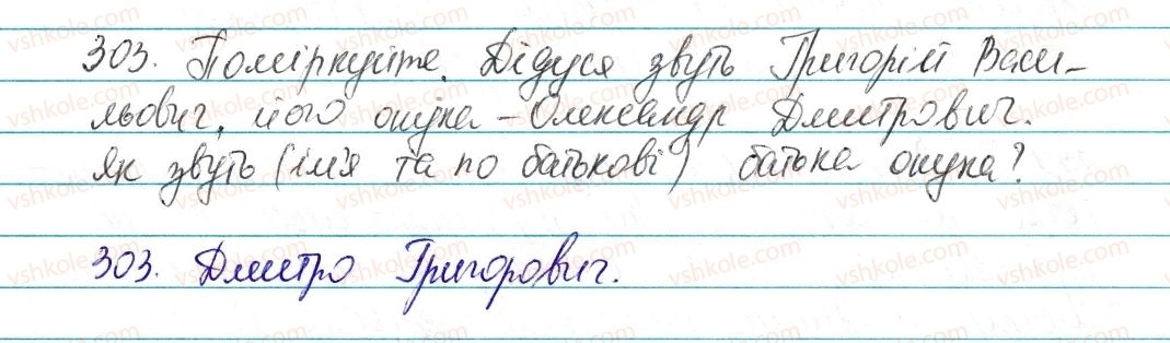 фото задание 303 - § 36. написання й відмінювання імен по батькові та прізвищ - морфологія та орфографія. іменник