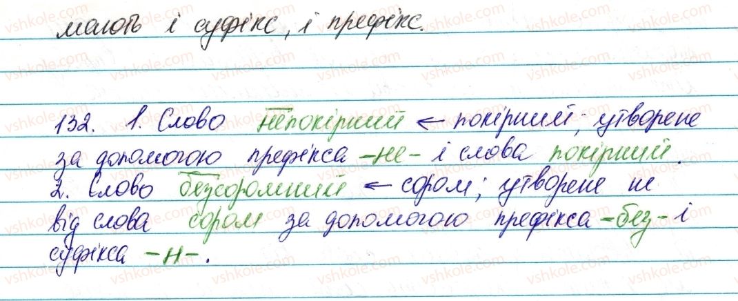 фото задание 132 - § 17. основні способи словотворення - словотвір. орфографія
