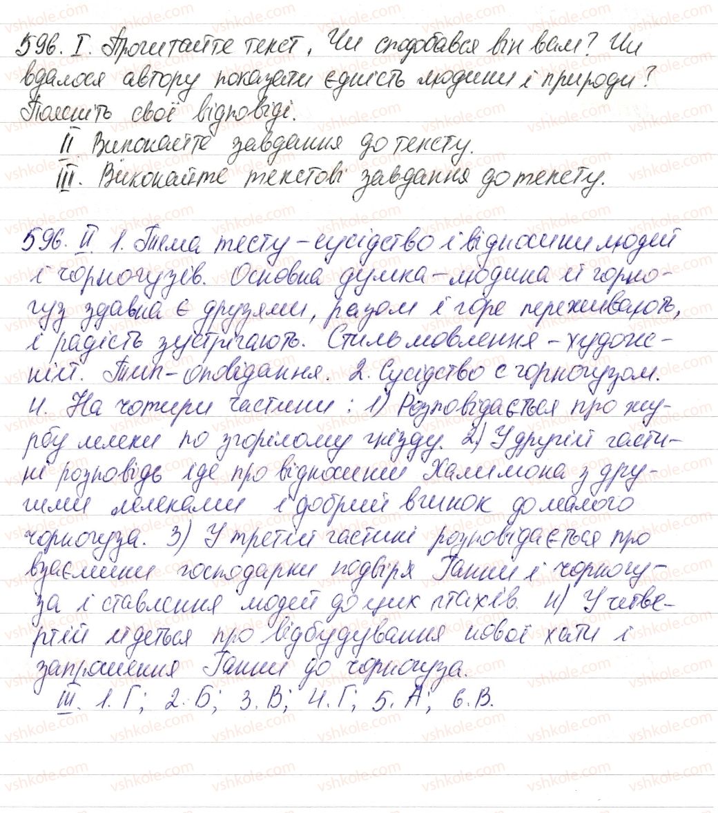 фото задание 596 - уроки розвитку мовлення
