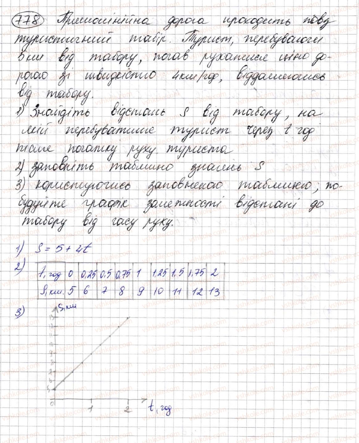 фото задание 778 - 20. зв'язки між величинами. функція - § 3. функції