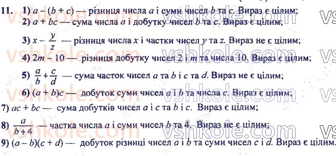 фото задание 11 - 1. вступ до алгебри