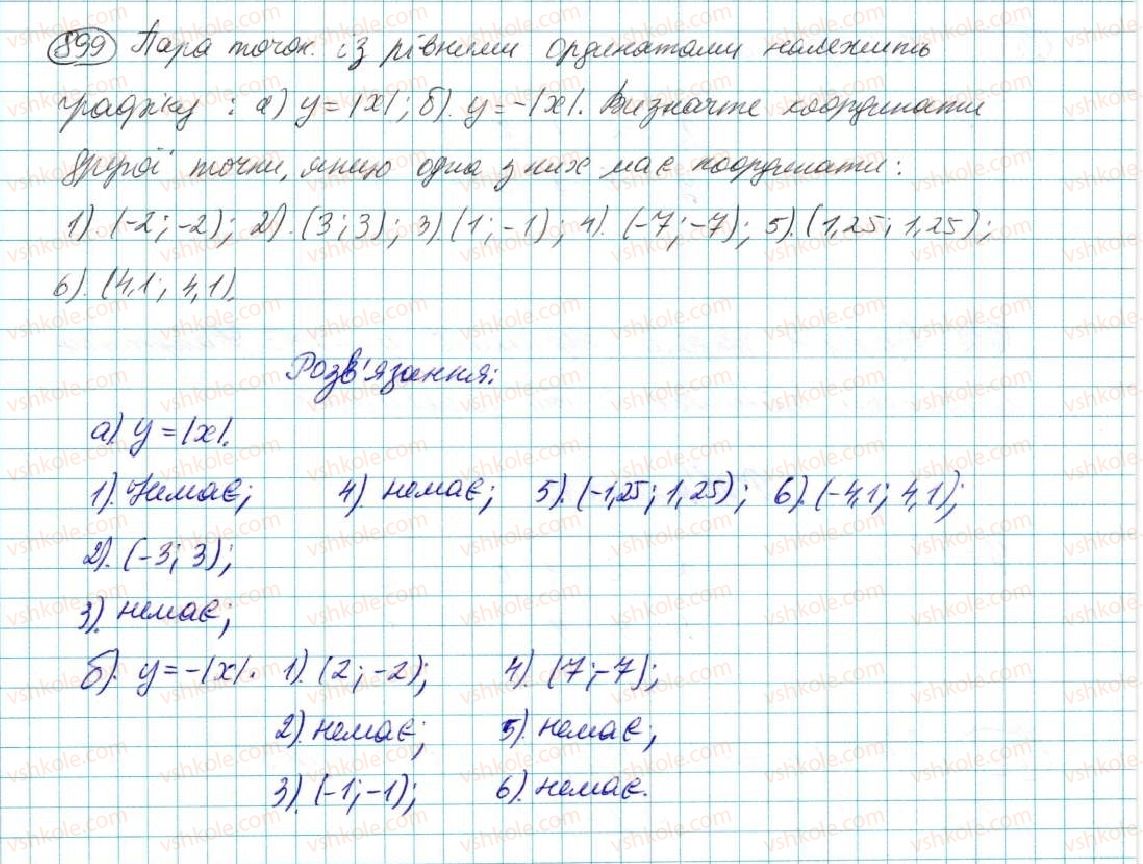 фото задание 899 - § 17. лінійна функція - розділ 4. функції