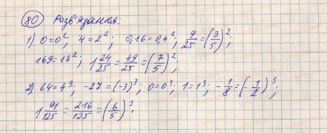 фото задание 80 - § 3. степінь з натуральним показником - розділ 1. вирази
