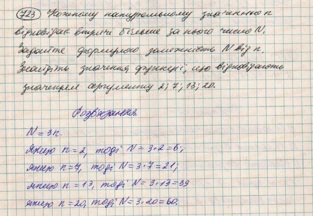фото задание 723 - § 19. функція - розділ 2. функції