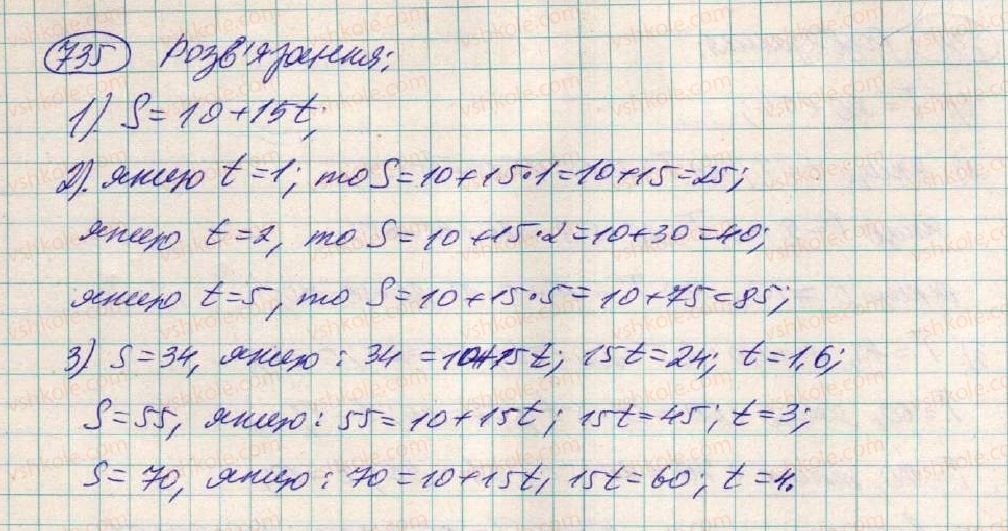 фото задание 735 - § 19. функція - розділ 2. функції