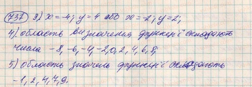 фото задание 737 - § 19. функція - розділ 2. функції