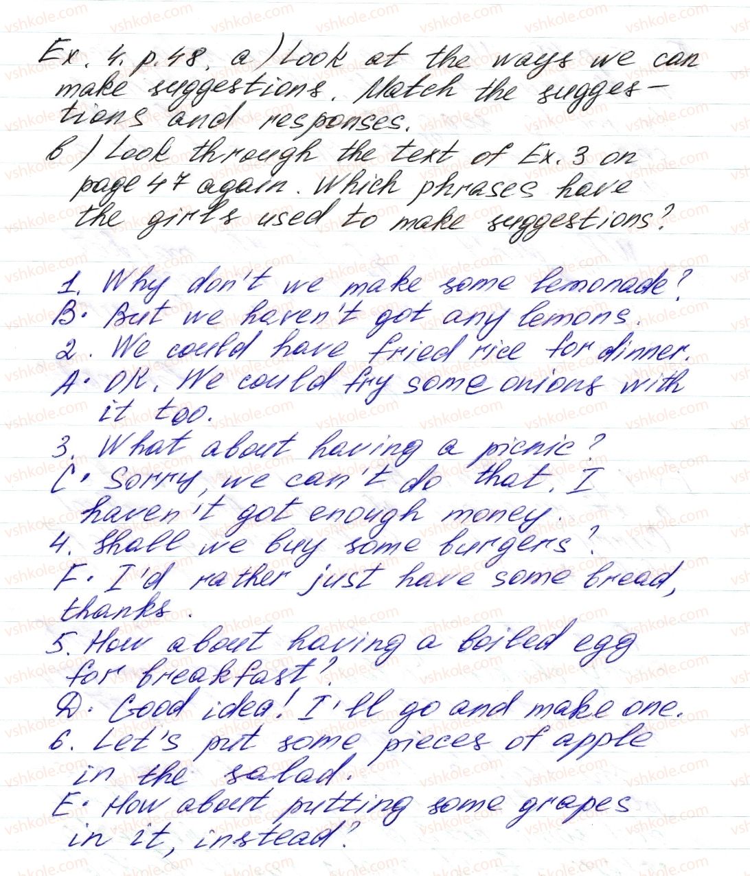 фото задание 4 - lesson 5 - unit 2. food