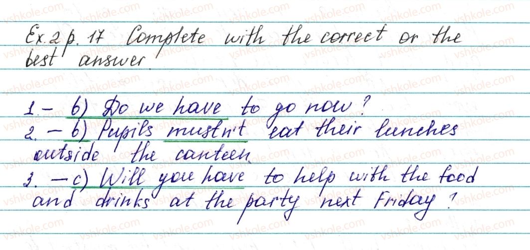 фото задание ex2p17 - lesson 1. in school - unit 1. in and out of school