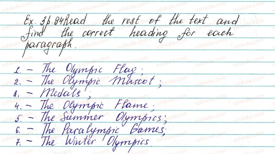фото задание ex3p94 - lesson 1. sports from a to z - unit 3. a soud mind in a sound body