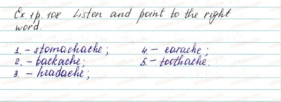 фото задание ex1p108 - lesson 2. doctor! doctor! - unit 3. a soud mind in a sound body