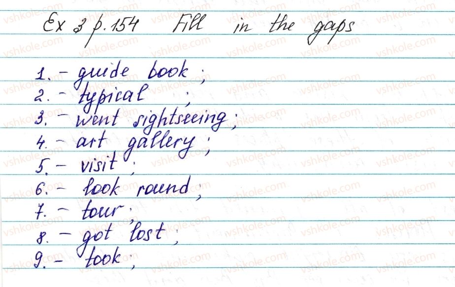 фото задание ex3p154 - lesson 2. places of interest - unit 4. leisure time