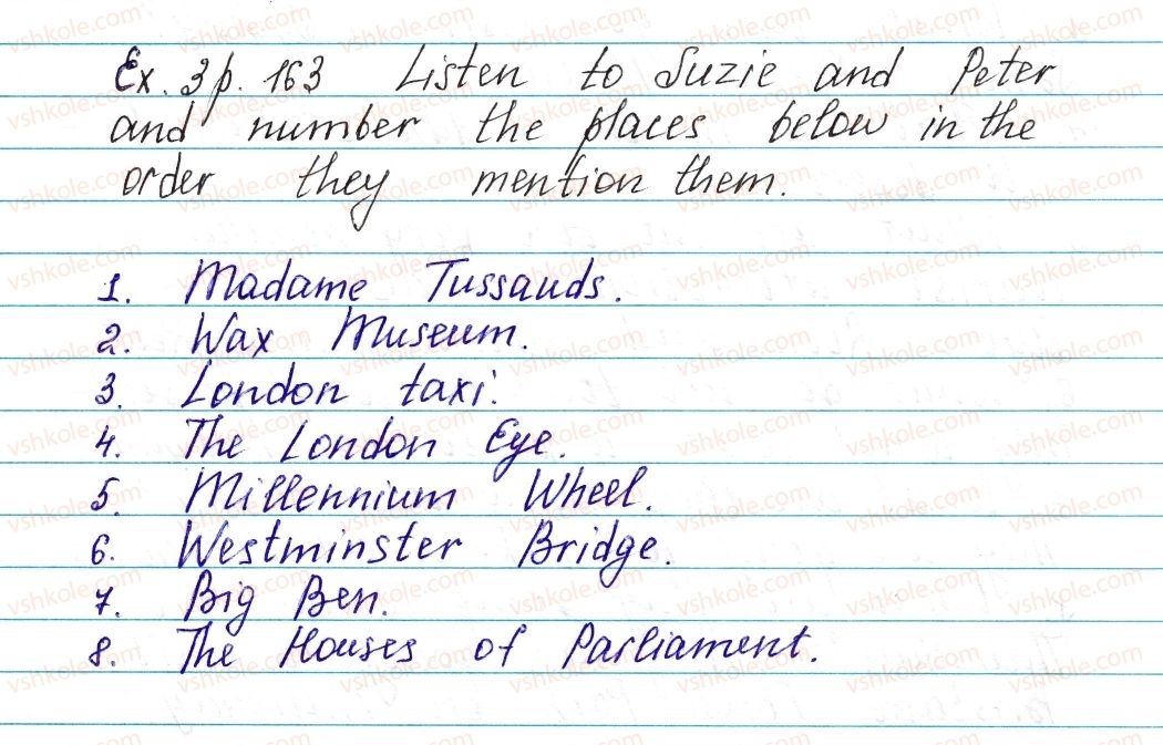 фото задание ex3p163 - lesson 2. places of interest - unit 4. leisure time