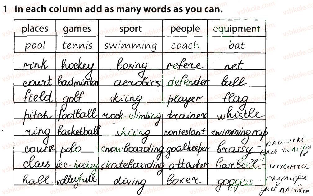 фото задание 1 - lesson 1. sports from a to z - unit 3