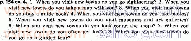 фото задание p154ex4 - lesson 2. places of interest - unit 4. leisure time