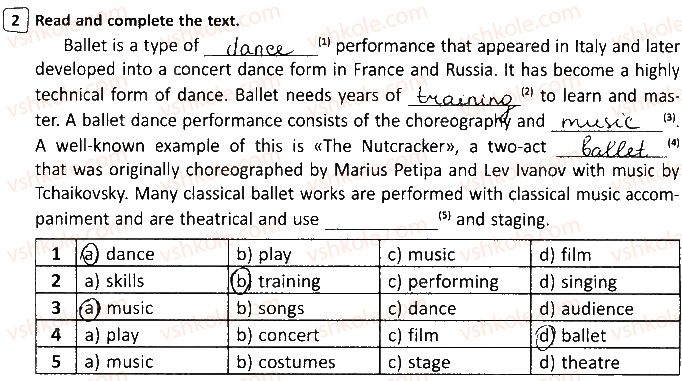 фото задание 2 - варіант 2 - test 4. the world of cinema and theatre
