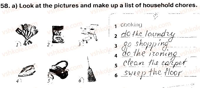 фото задание 58а - unit 2. doing chores - all about food