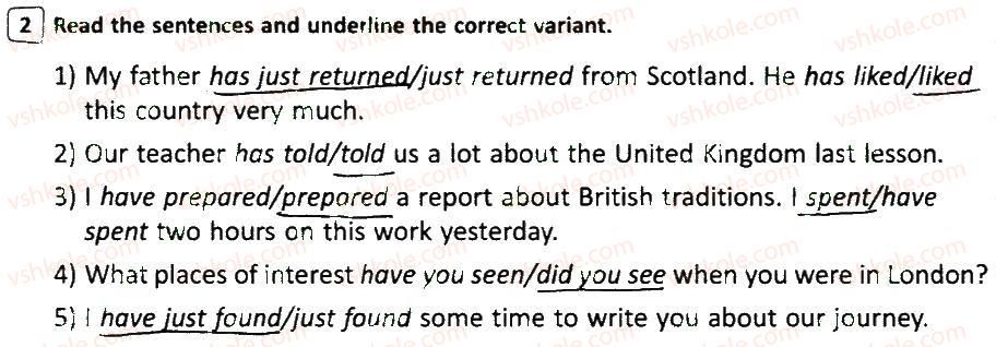 фото задание 2 - variant 1 - test 2. the present perfect or past simple tense?