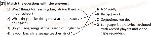фото задание 21 - lesson 1 - unit 1. in and out of school