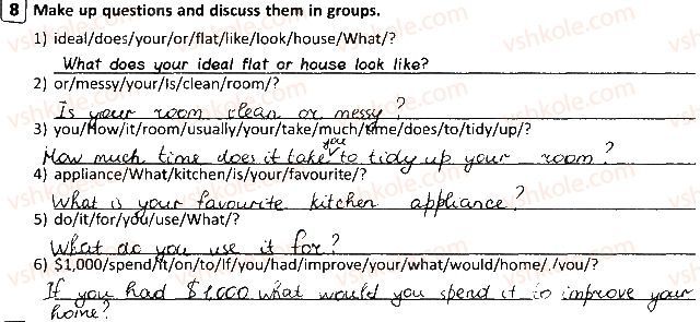 фото задание 8 - lesson 1 - unit 2. at home