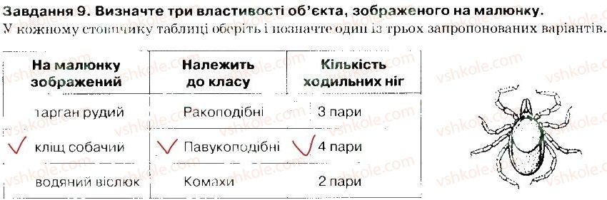 фото задание 9 - варіант 2 - тема 1. різноманітність тварин. безхребетні