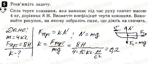 фото задание 5 - варіант 3 - контрольна робота № 3. взаємодія тіл. сила - контрольні роботи