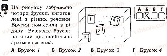 фото задание 2 - варіант 1 - самостійна робота № 6. архімедова сила - самостійні роботи