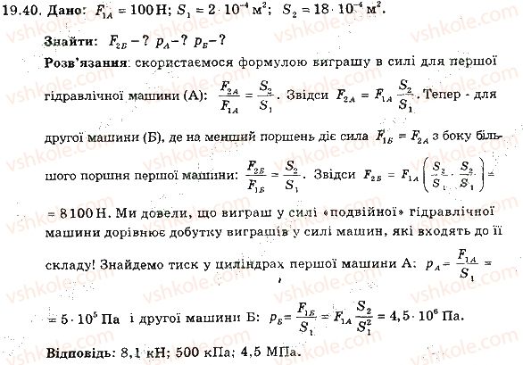 фото задание 40 - 19. сполучені посудини. манометри, гідравлічні машини - розділ 3. взаємодія тіл. сила