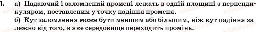 фото задание 1 - поміркуй - § 21. заломлення світла - розділ 3. світлові явища