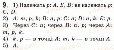 фото задание 9 - 1. точки і прямі - § 1. найпростіші геометричні фігури та їх властивості