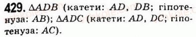 фото задание 429 - 17. прямокутний трикутник - § 3. паралельні прямі. сума кутів трикутника