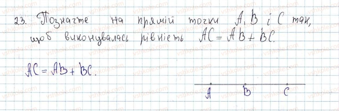 фото задание 23 - 2. відрізок і його довжина - § 1. найпростіші геометричні фігури та їхні властивості
