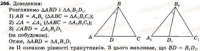 фото задание 266 - розділ 2. трикутники. ознаки рівності трикутників