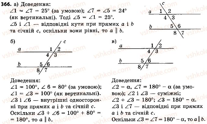 фото задание 366 - розділ 2. трикутники. ознаки рівності трикутників