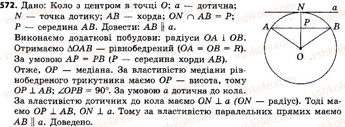 фото задание 572 - розділ 3. коло і круг. геометричні побудови
