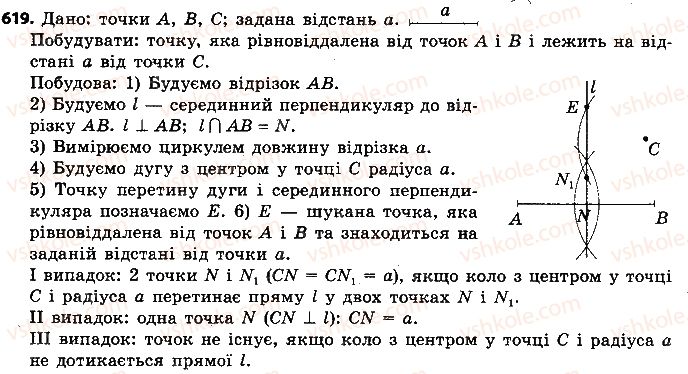 фото задание 619 - розділ 3. коло і круг. геометричні побудови