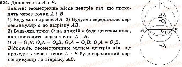 фото задание 624 - розділ 3. коло і круг. геометричні побудови