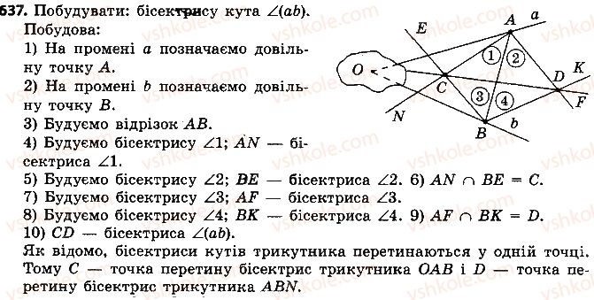 фото задание 637 - розділ 3. коло і круг. геометричні побудови