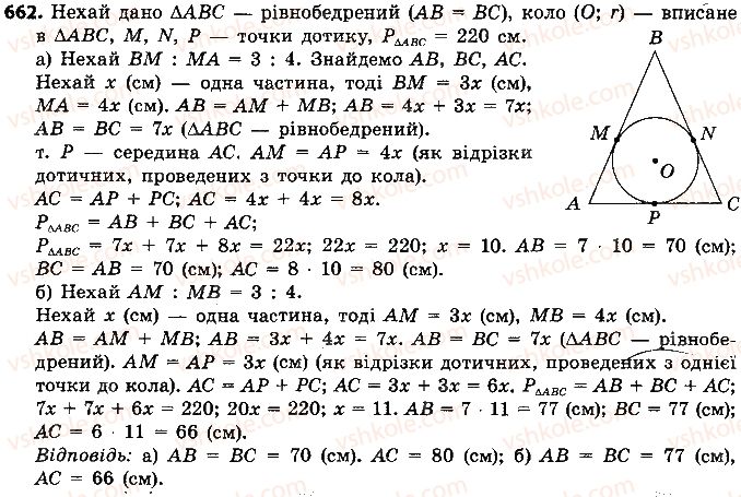 фото задание 662 - розділ 3. коло і круг. геометричні побудови
