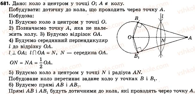 фото задание 681 - розділ 3. коло і круг. геометричні побудови