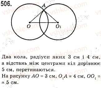 фото задание 506 - § 17. коло і круг - розділ 4. коло і круг. геометричні побудови