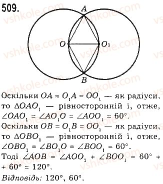 фото задание 509 - § 17. коло і круг - розділ 4. коло і круг. геометричні побудови