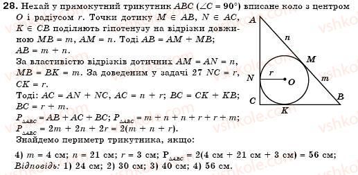 фото задание 28 - § 19. описані і вписані кола - розділ 4. коло і круг. геометричні побудови