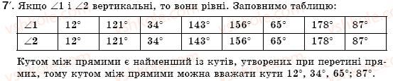 фото задание 7 - § 5. вертикальні кути - розділ 2. взаємне розміщення прямих на площині
