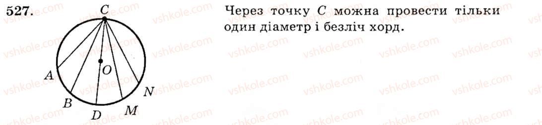 фото задание 527 - § 21. коло. круг - розділ 4. коло і круг. геометричні побудови