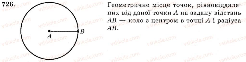 фото задание 726 - вправи для повторення розділу 4 - розділ 4. коло і круг. геометричні побудови