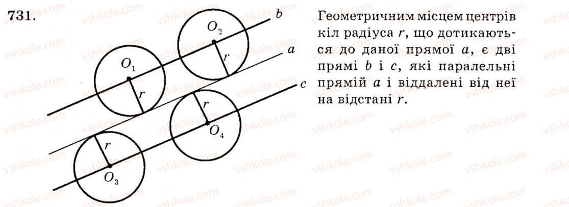 фото задание 731 - вправи для повторення розділу 4 - розділ 4. коло і круг. геометричні побудови