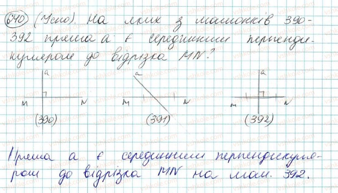 фото задание 640 - § 24. коло, описане навколо трикутника - розділ 4. коло і круг. геометричні побудови