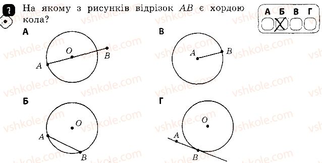 фото задание 1 - варіант 1 - контрольна робота № 4. коло і круг. вписане і описане кола трикутника - контрольні роботи